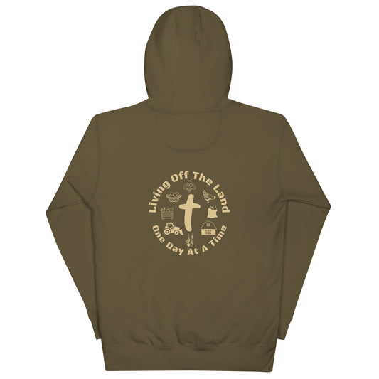 Homestead Living Off The Land Unisex Hoodie - Military Green